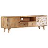 vidaXL TV Stand Multicolor Solid Mango Wood 55.1 in TV Stand