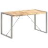 vidaXL Dining Table Brown Solid Rough Mango Wood Heavy Weight Endurance