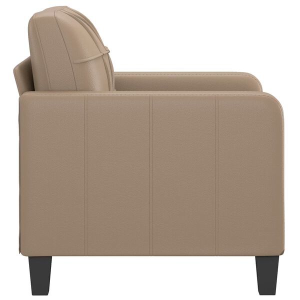 vidaXL Sofa Chair Cappuccino Faux Leather, Metal, Foam Single Modular
