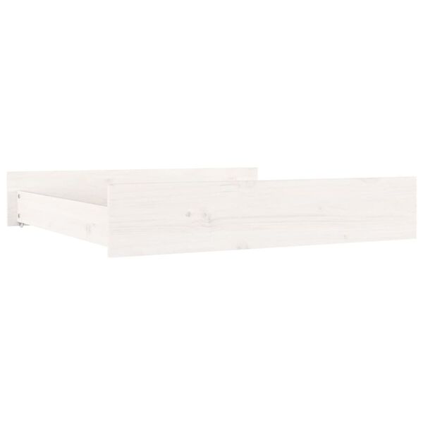 vidaXL Bed Drawer White Solid pine wood Bed Drawer Rectangular