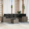 vidaXL Garden Sofa Set Grey PE Rattan Medium Modular Garden Sofa Set
