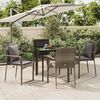 vidaXL Garden Dining Set Black and grey