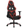vidaXL Gaming Chair Black and Red Faux Leather, Metal, Plywood, Foam