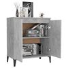 vidaXL Sideboard Concrete grey Engineered wood, Metal 23.6x13.8x27.6 in
