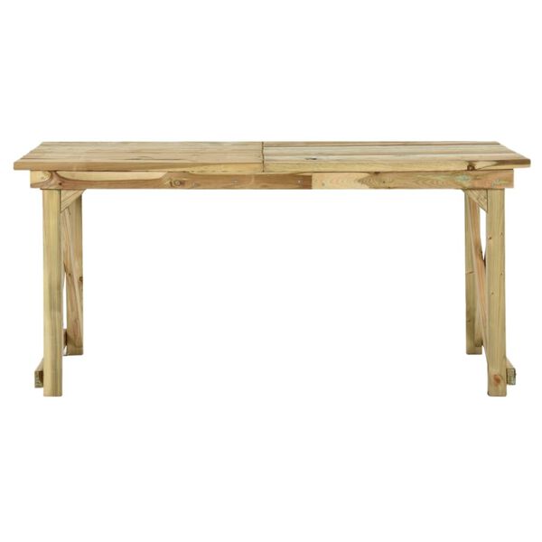 vidaXL Outdoor Dining Table Green Green treated pinewood