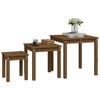 vidaXL Nesting Table Honey brown Solid pine wood Small to Medium