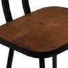 vidaXL Bar Chair Set of 4 Dark Brown, Black