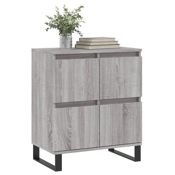 vidaXL Sideboard Gray Sonoma Engineered wood, iron Small Sideboard