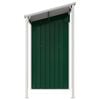vidaXL Garden Shed Green Galvanized steel, Plastic Large Garden Shed