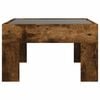 vidaXL Coffee Table Smoked Oak Engineered wood, Glass Medium