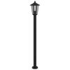 vidaXL Outdoor Floor Lamp Set of 3 Black Stainless Steel, Polycarbonate