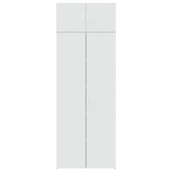 vidaXL Storage Cabinet White 31.5"x16.7"x88.6" Engineered Wood