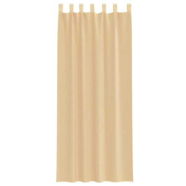 vidaXL Voile Curtains with Loops 2 pcs Sand 55.1x102.4"