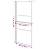 vidaXL Walk-in Shower Wall with Shelf Chrome 39.4x76.8" ESG Glass&Aluminium
