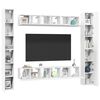 vidaXL 6 Piece TV Stand Set White Engineered Wood