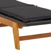 vidaXL Garden Lounge Set Black and brown PE rattan Standard