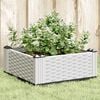 vidaXL Garden Planter White Polypropylene Medium Modular