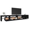 vidaXL TV Cabinet Black Engineered Wood Large Lights TV Cabinet