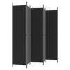 vidaXL 6-Panel Room Divider Black 118.1"x86.6" Fabric
