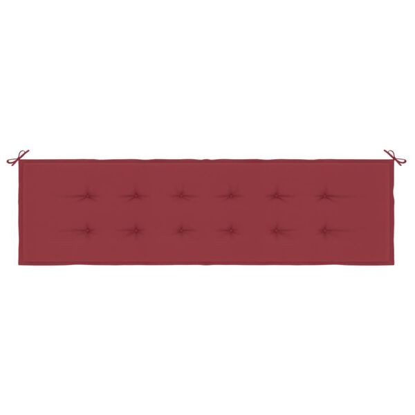 vidaXL Patio Bench Cushion Wine Red 70.9x19.7x1.2" Oxford Fabric