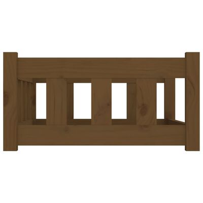 vidaXL Dog Bed Honey Brown 29.7"x21.9"x11" Solid Wood Pine