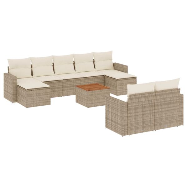 vidaXL Garden Sofa Set Beige