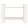 vidaXL Book Cabinet White Solid pine wood Medium Book Cabinet
