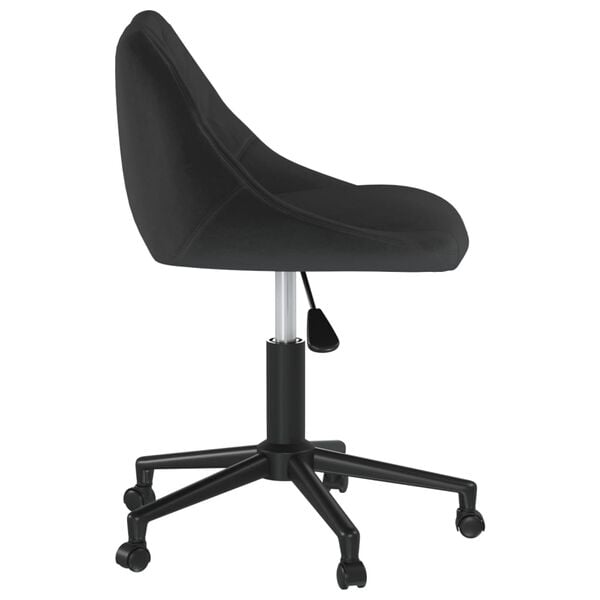 vidaXL Dining Chair Black Velvet (100% polyester), steel Standard