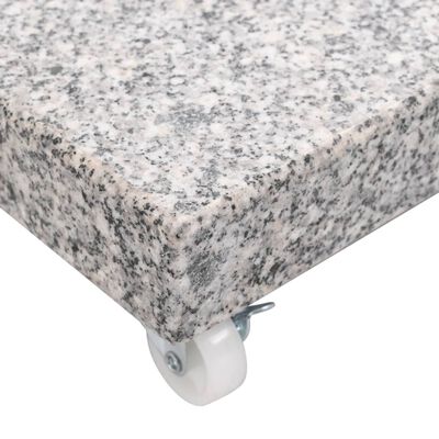 vidaXL Parasol Base Granite 66.1 lb Square Gray