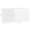 vidaXL Sink Cabinet With Basin High gloss white Engineered wood, Ceramic