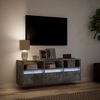 vidaXL TV Wall Cabinet Concrete Gray Engineered Wood Medium