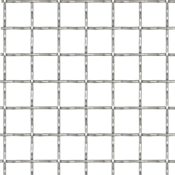 vidaXL Crimped Garden Wire Fence Stainless Steel 19.7"x19.7" 0.4"x0.4"x0.1"
