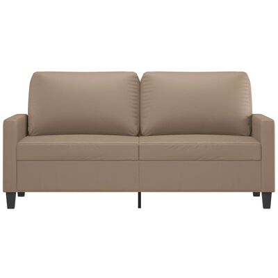 vidaXL 2-Seater Sofa Cappuccino 55.1" Faux Leather
