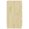 vidaXL Bedside Cabinet Natural wood color Solid pinewood Medium