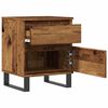 vidaXL Bedside Cabinet Old wood Engineered wood, metal Small