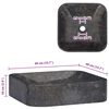 vidaXL Sink Black 15.7"x15.7"x3.9" Marble