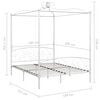 vidaXL Bed Frame White Metal Super King Bed Frame Rectangular