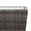 vidaXL Bistro Set Grey Poly rattan, steel, tempered glass Small