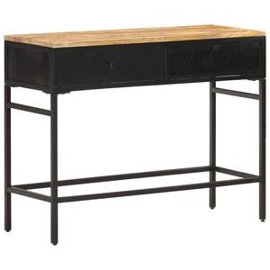 vidaXL Sideboard Black, Natural Mango Wood