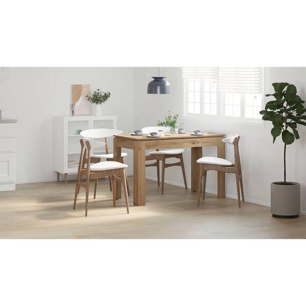 vidaXL Dining Table Artisan Oak Engineered Wood Medium Durable