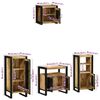vidaXL Bathroom Furniture Set with Shelf 4 pcs Brown Solid Mango Wood