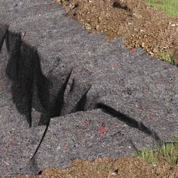 vidaXL Pond Fleece Folding Grey 3.28 x 164.04 ft Polyester and Cotton