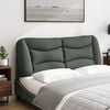 vidaXL Headboard Cushion Dark Grey Fabric (100% polyester) Full Size