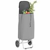 vidaXL Shopping Trolley Grey 13.78 x 11.02 x 36.22 in Oxford fabric