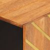 vidaXL Side Cabinet Brown and black Solid mango wood, MDF, iron
