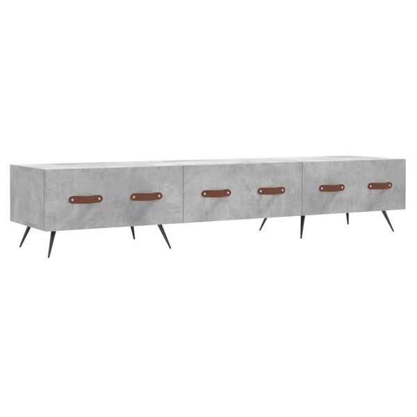 vidaXL TV Cabinet Concrete Grey Engineered wood 59.1x14.2x11.8 in