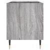 vidaXL Record Cabinet Grey Sonoma Engineered Wood, Iron Medium