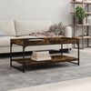 vidaXL Coffee Table Smoked Oak Engineered wood, Iron Medium Coffee Table
