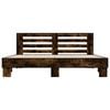 vidaXL Bed Frame Smoked Oak Engineered wood, metal 79.9x79.9 in