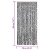 vidaXL Fly Curtain Grey and Black and White 35.4x78.7" Chenille